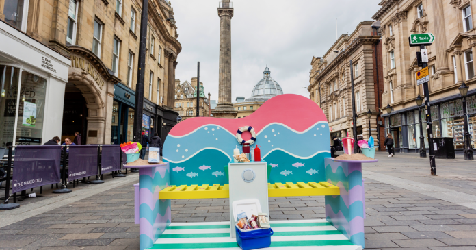 Multisensory benches aim to get people outside for lunch
