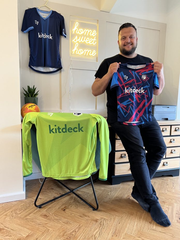 Jaime with some of the impressive Kitdeck football kits (Nub News). 