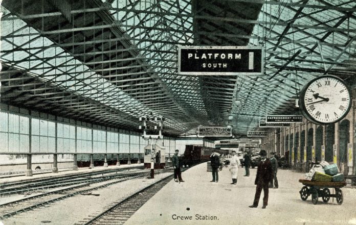 An old photo of Crewe Railway Station. The National Lottery Heritage Fund has granted £4.45 million for new history centres in Crewe and Chester (Cheshire East Council).